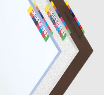 Szkło gładkie z polistyrenu